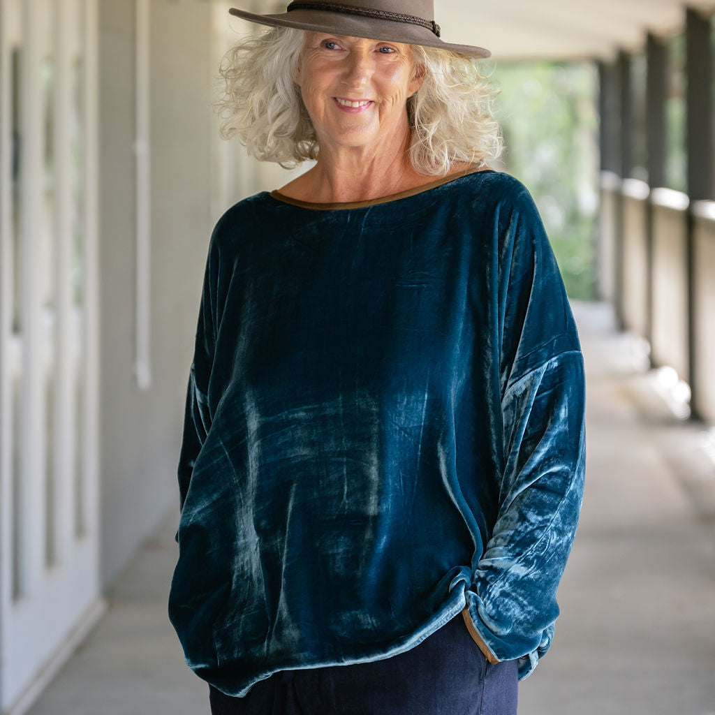 Lascar Silk Velvet Tops