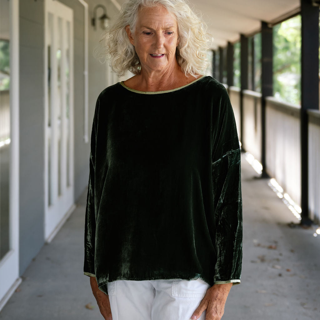Lascar Silk Velvet Tops