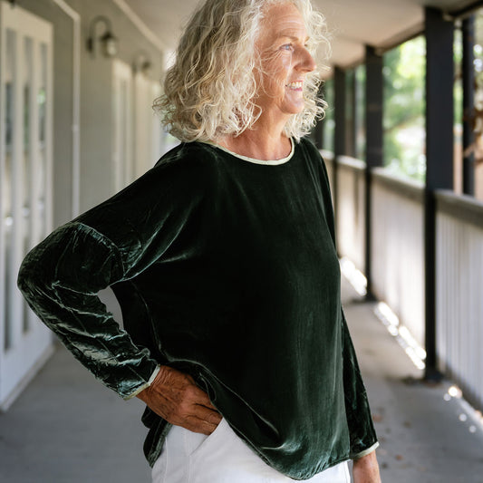 Lascar Silk Velvet Tops