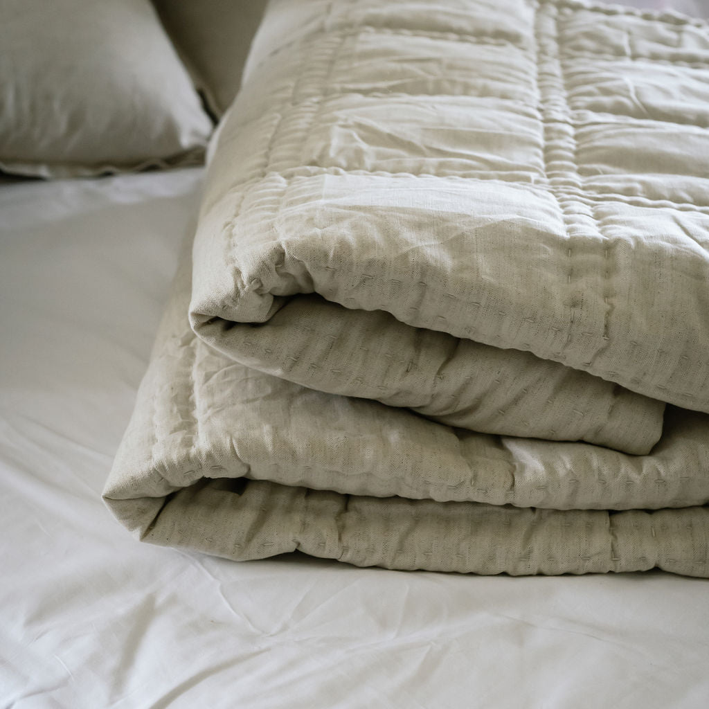 Capri Natural Linen Quilts