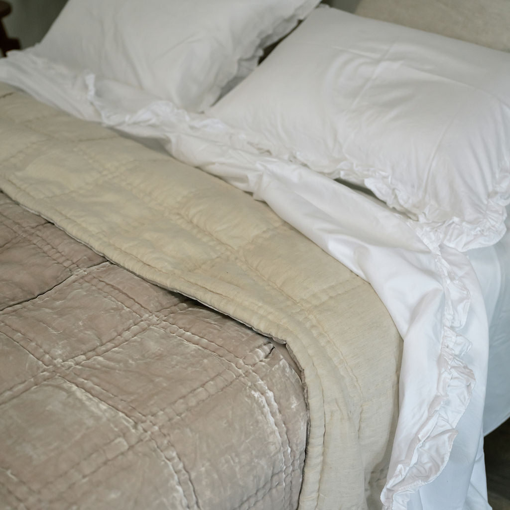 Bliss Pearl Silk Velvet Quilt