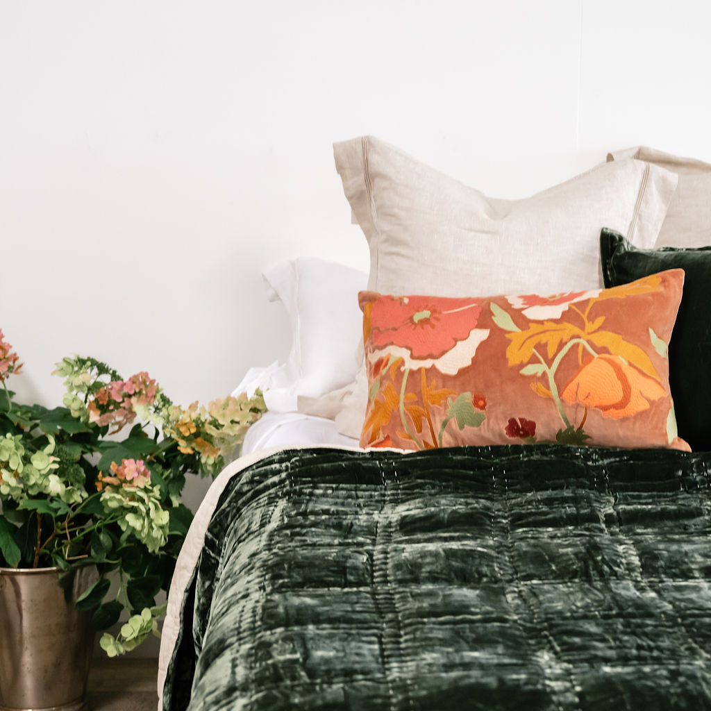 Bliss Seaweed Silk Velvet Quilt