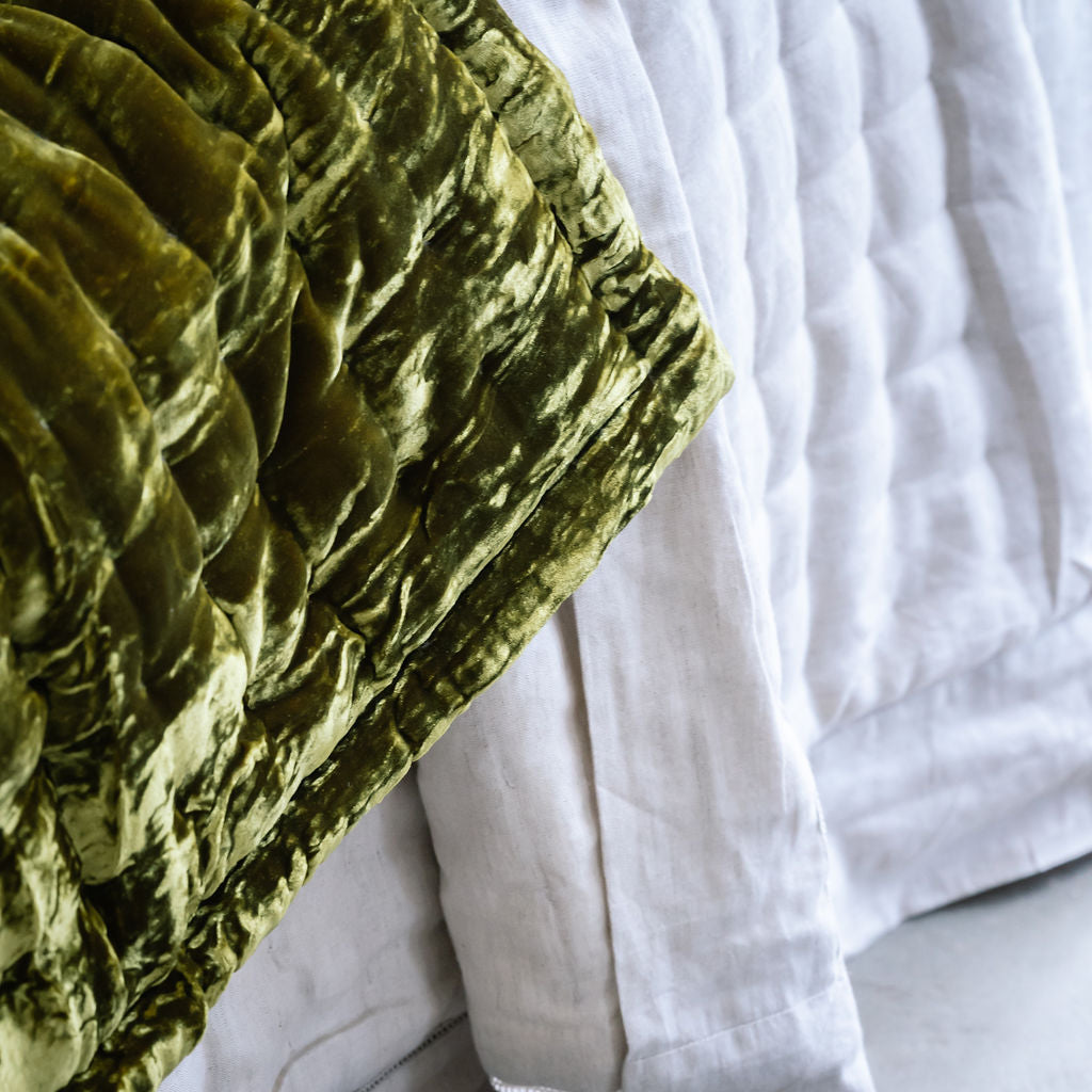 Tempt Antique Gold Silk Velvet Throw