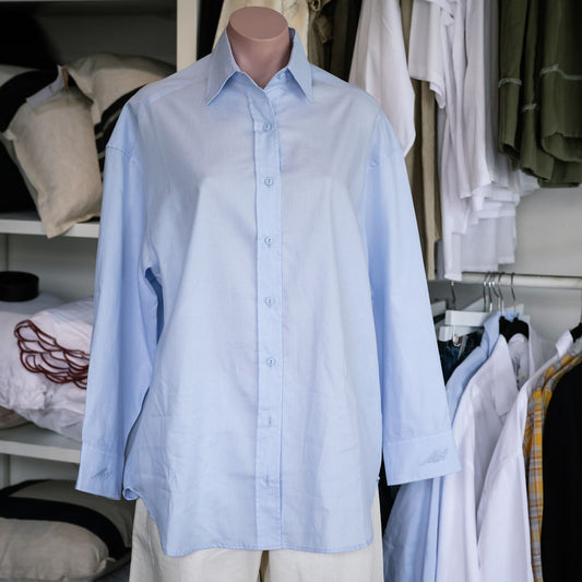 M.A. Dainty Jarrah Blue Cotton Shirt