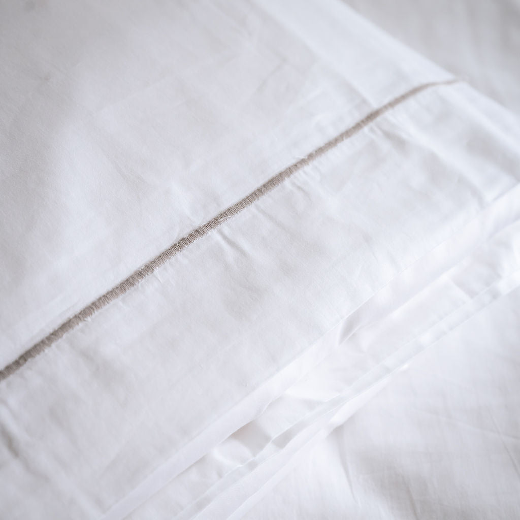 Grace Mink Embroidered 400TC Cotton Duvet Covers