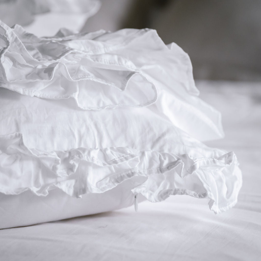 Charm Ruffled 400TC Cotton Queen Sheet Set
