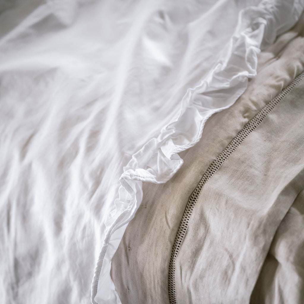 Charm Ruffled 400TC Cotton Queen Sheet Set