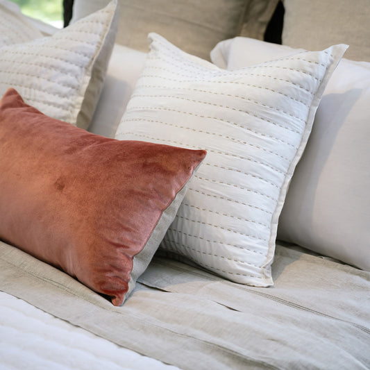 Whimsy White Silk Cushion