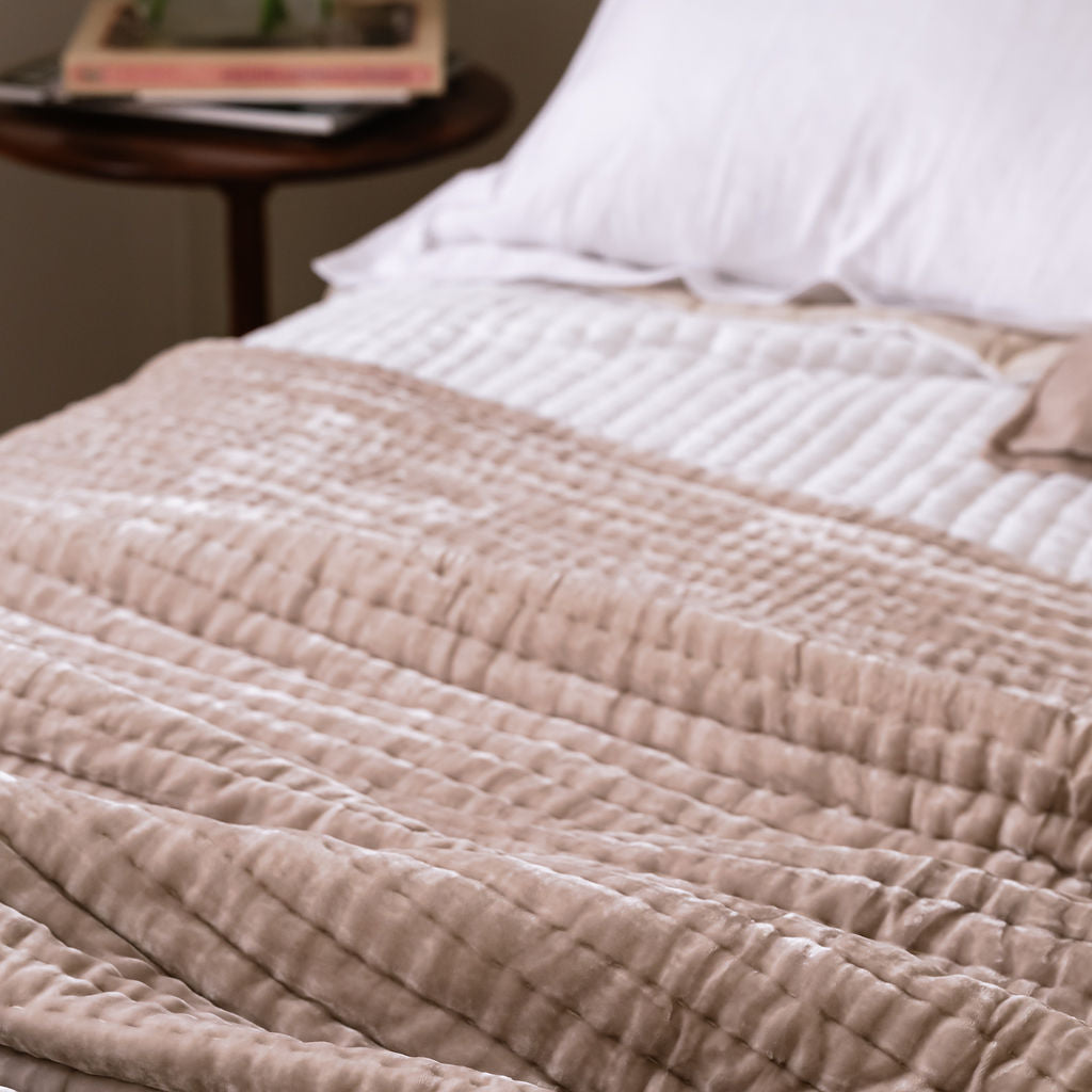 Enchant Pearl Silk Velvet Comforter