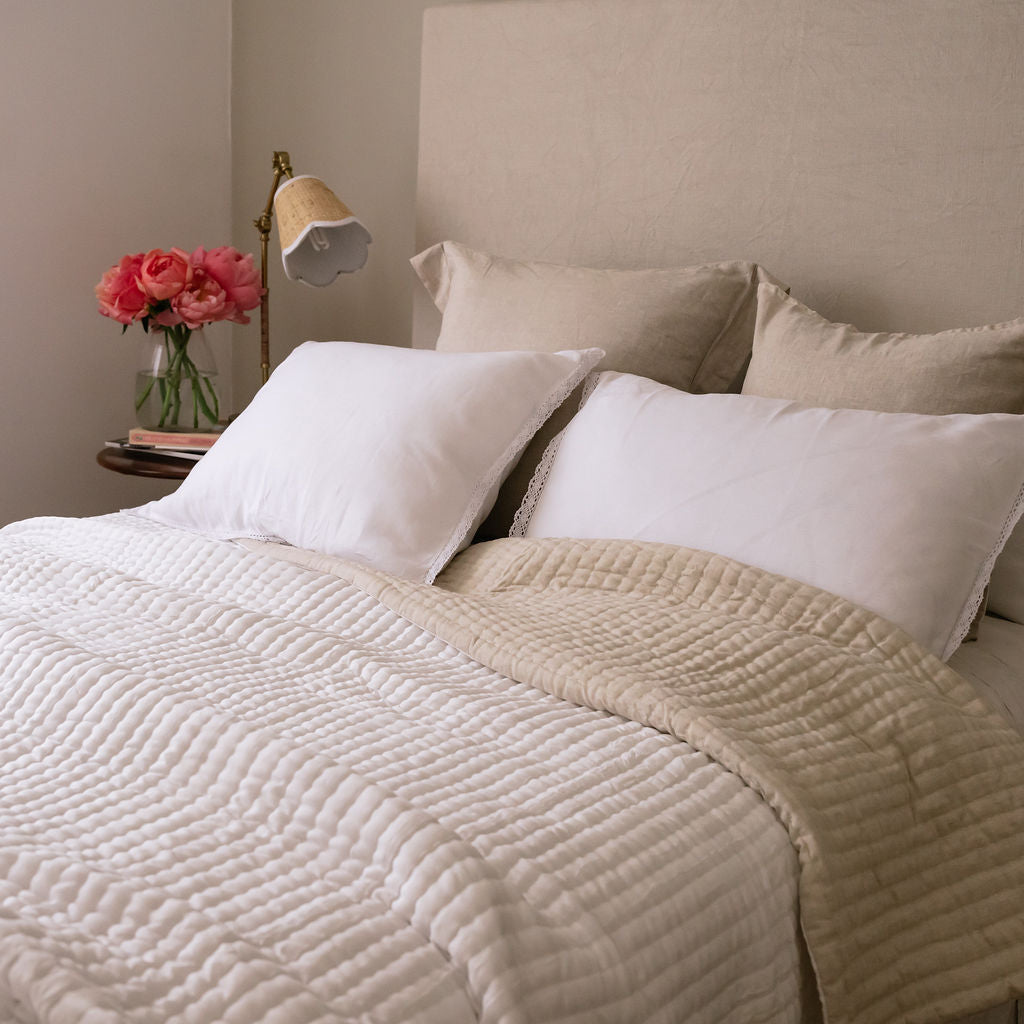 Whimsy White Silk Quilt