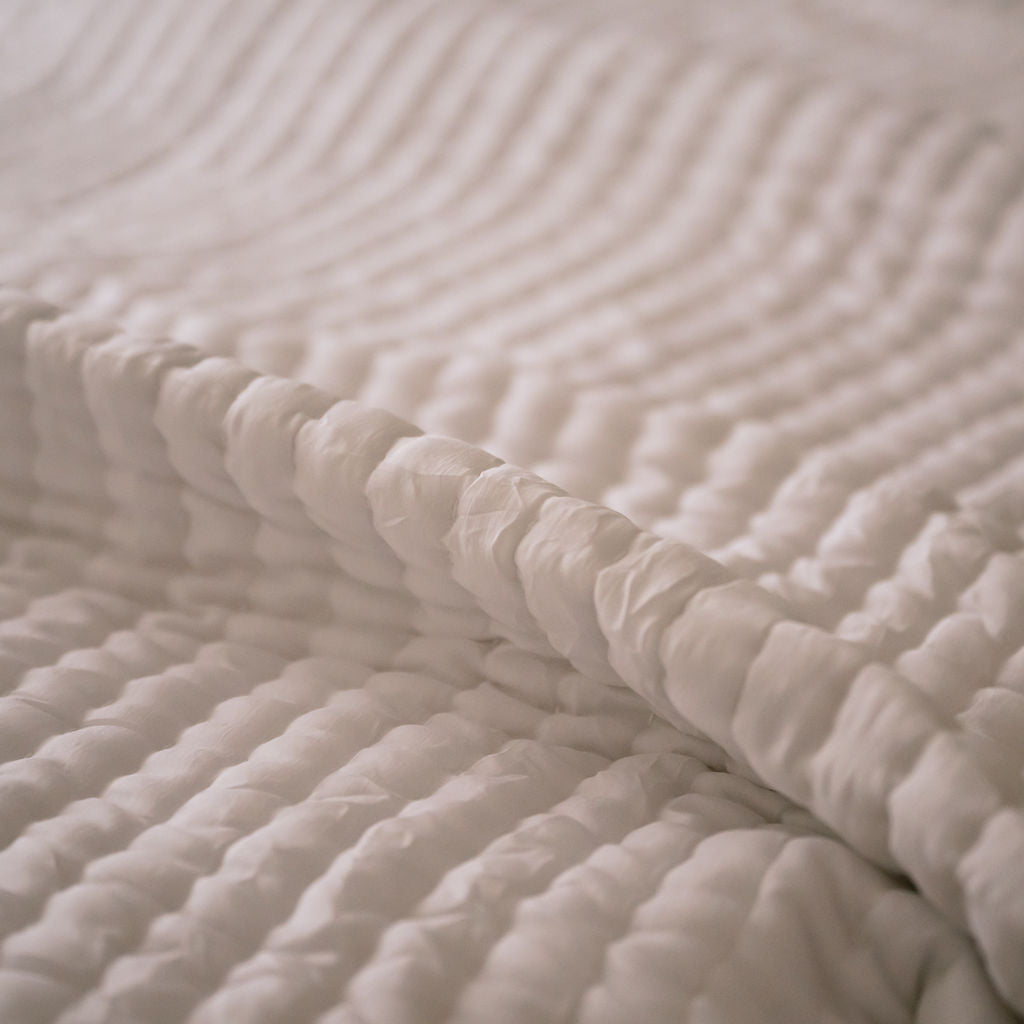 Enchant Lace White Silk Velvet Comforter