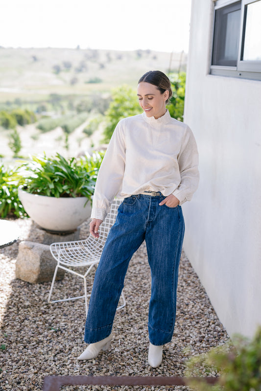 M.A. Dainty Jamie Ricotta Silk Top