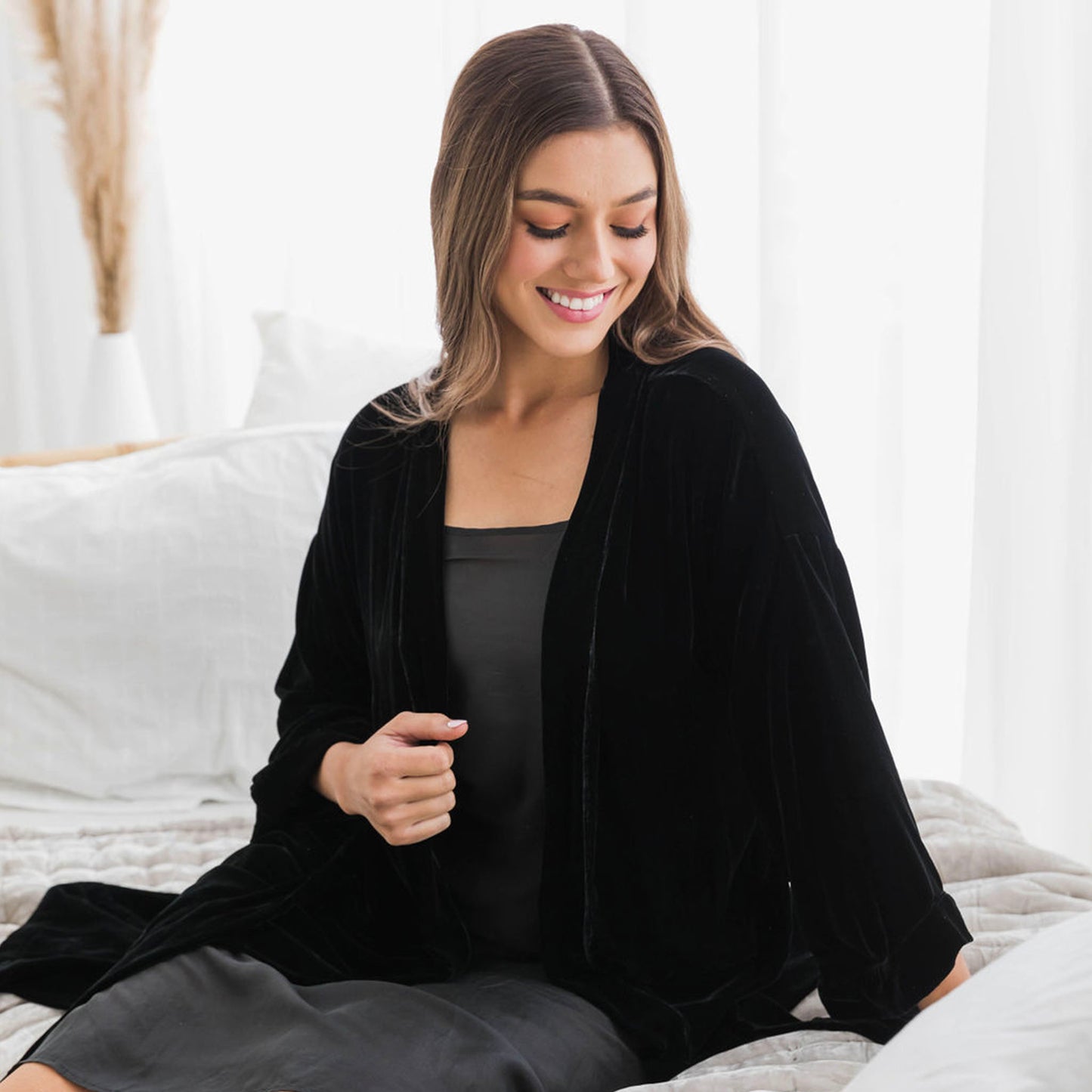 Karmen Silk Velvet Kimono Jackets