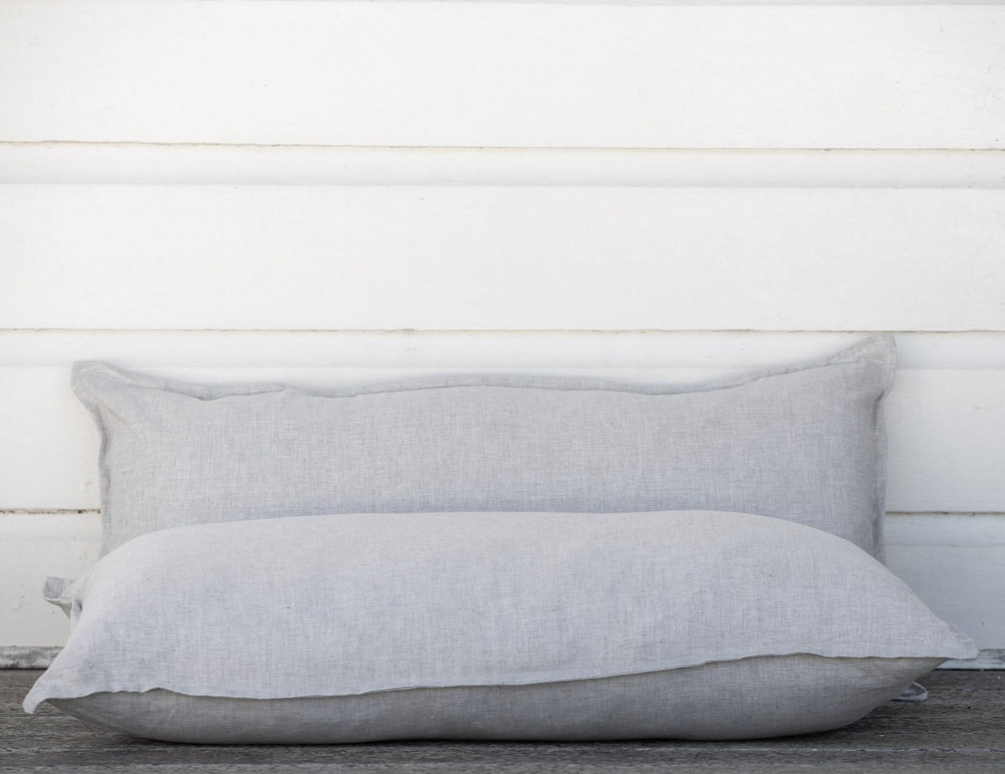 Long Linen Lumbar Cushions