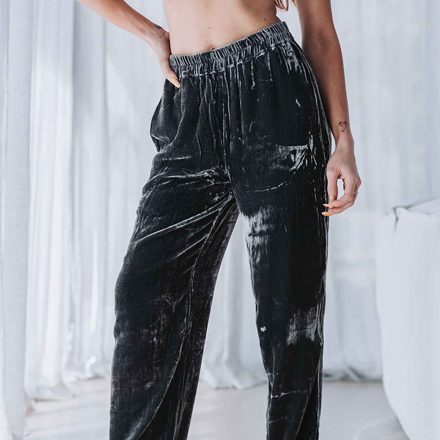 Fred Silk Velvet Pants