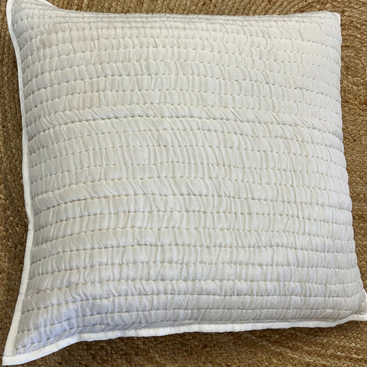 Whimsy White Silk Euro Cover