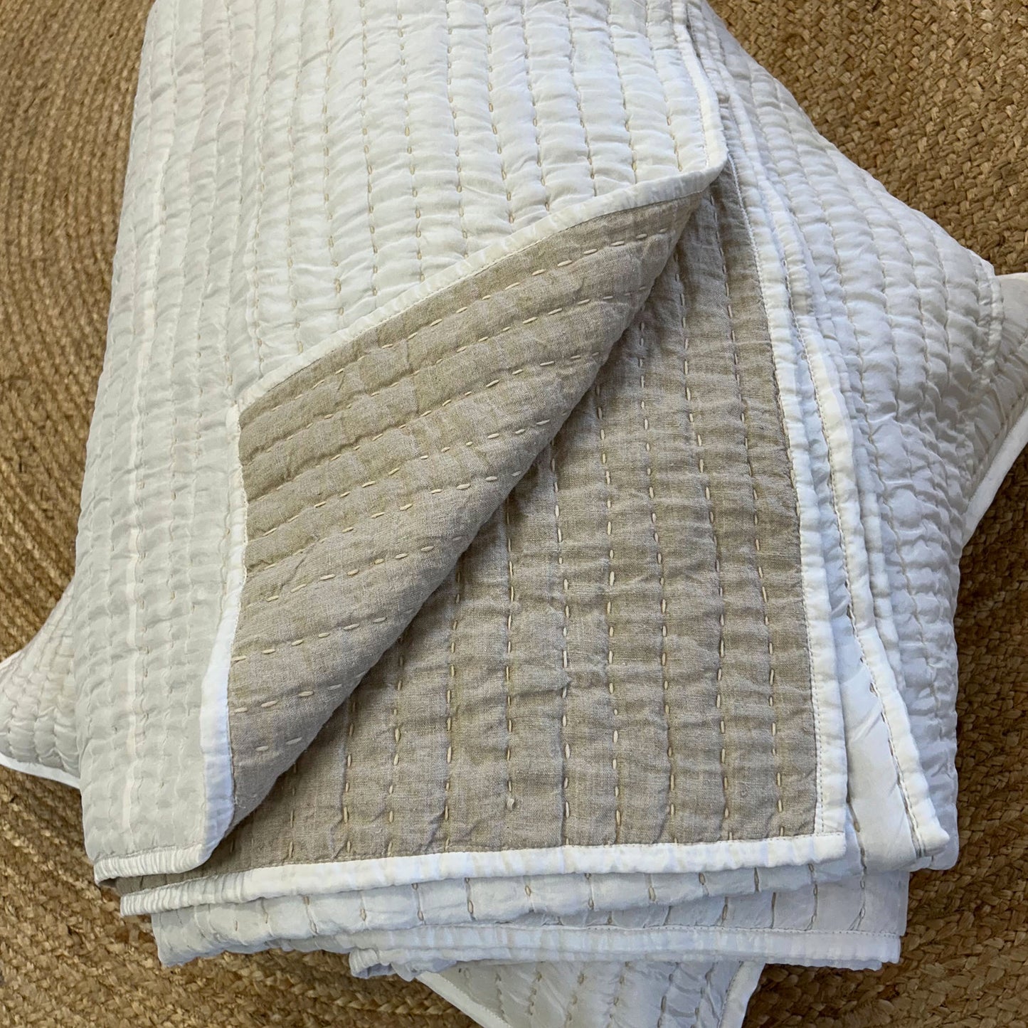 Whimsy White Silk Euro Cover