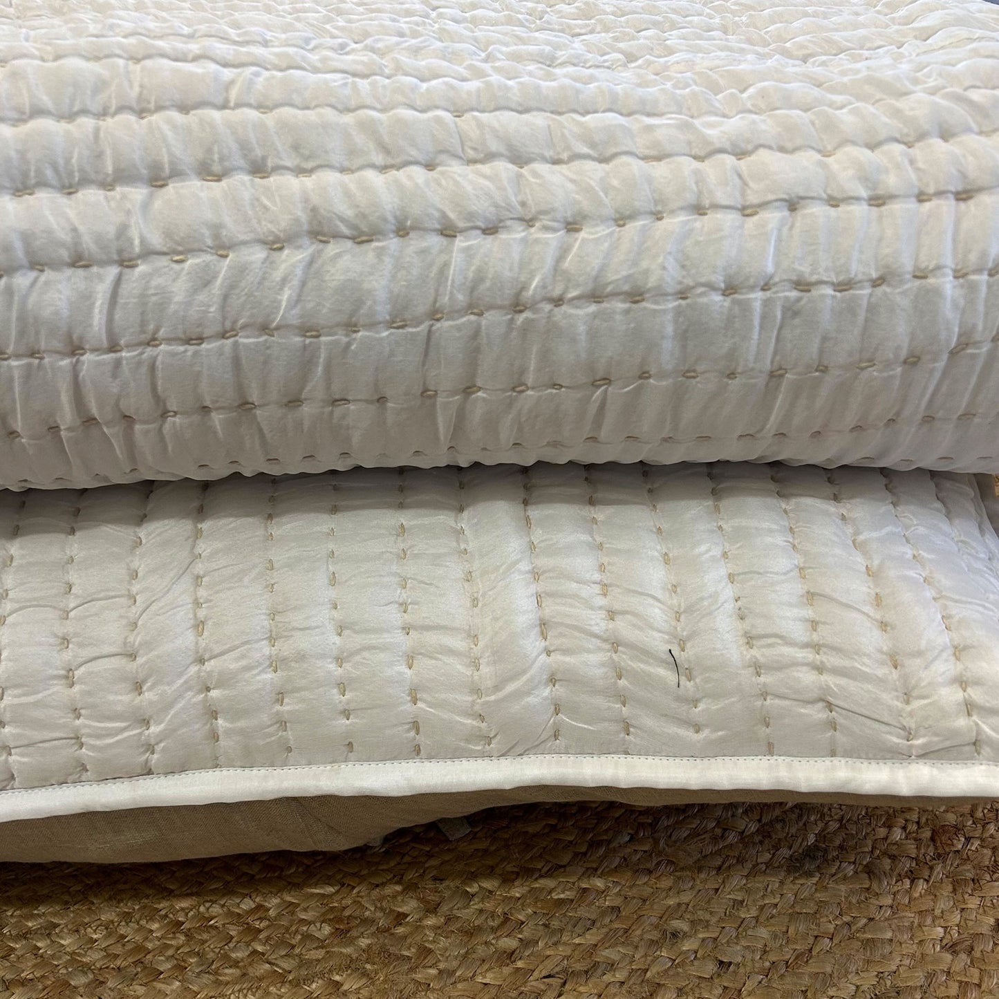 Whimsy White Silk Euro Cover