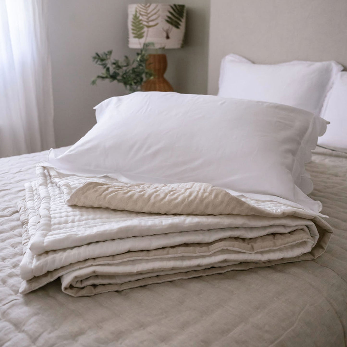 Whimsy White Silk Comforter