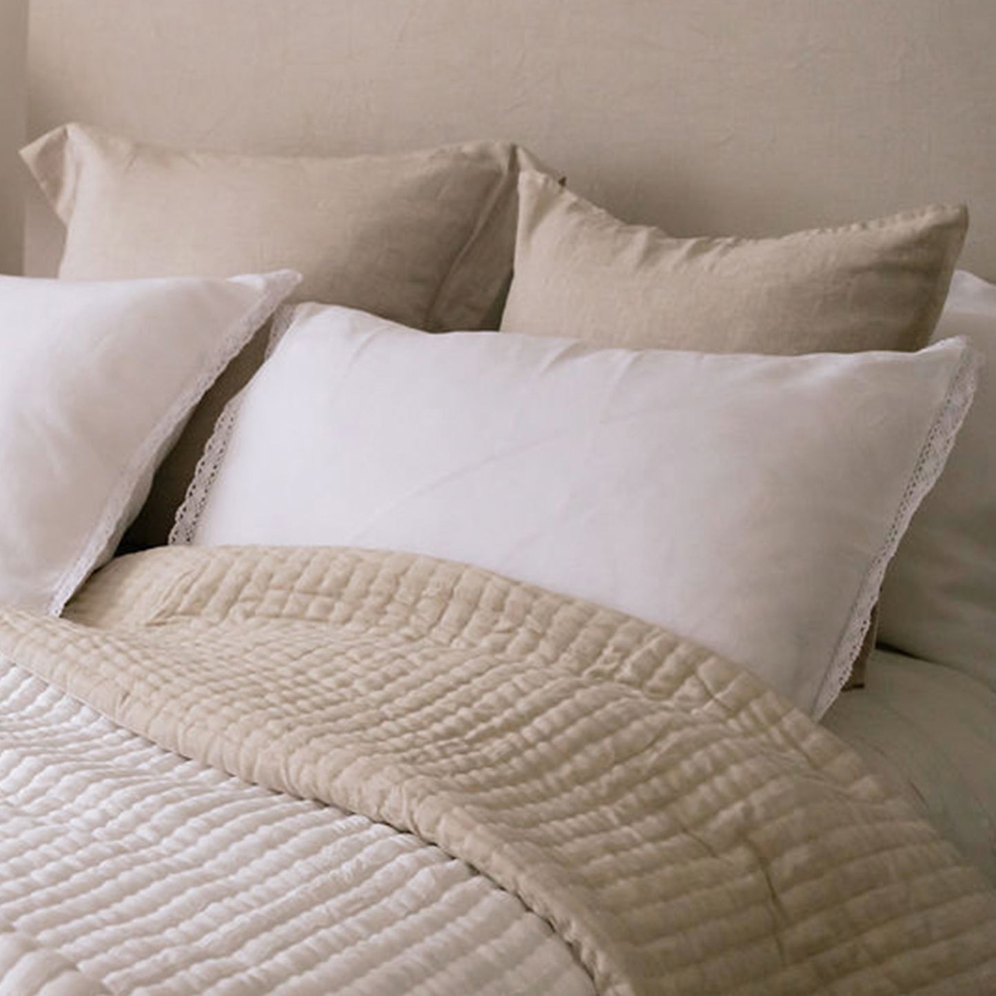 Enchant Lace White Silk Velvet Comforter