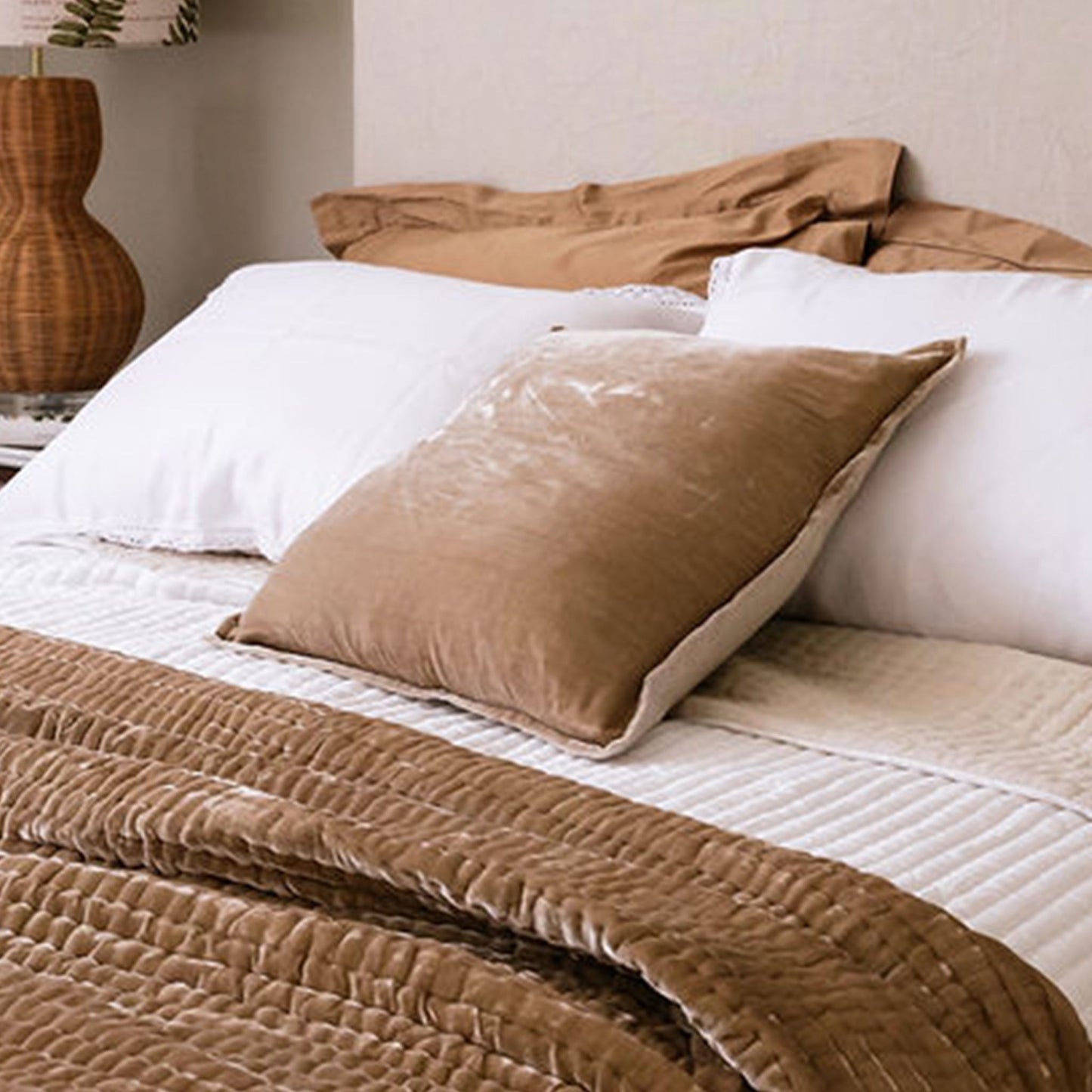 Latte Silk Velvet Cushion Cover