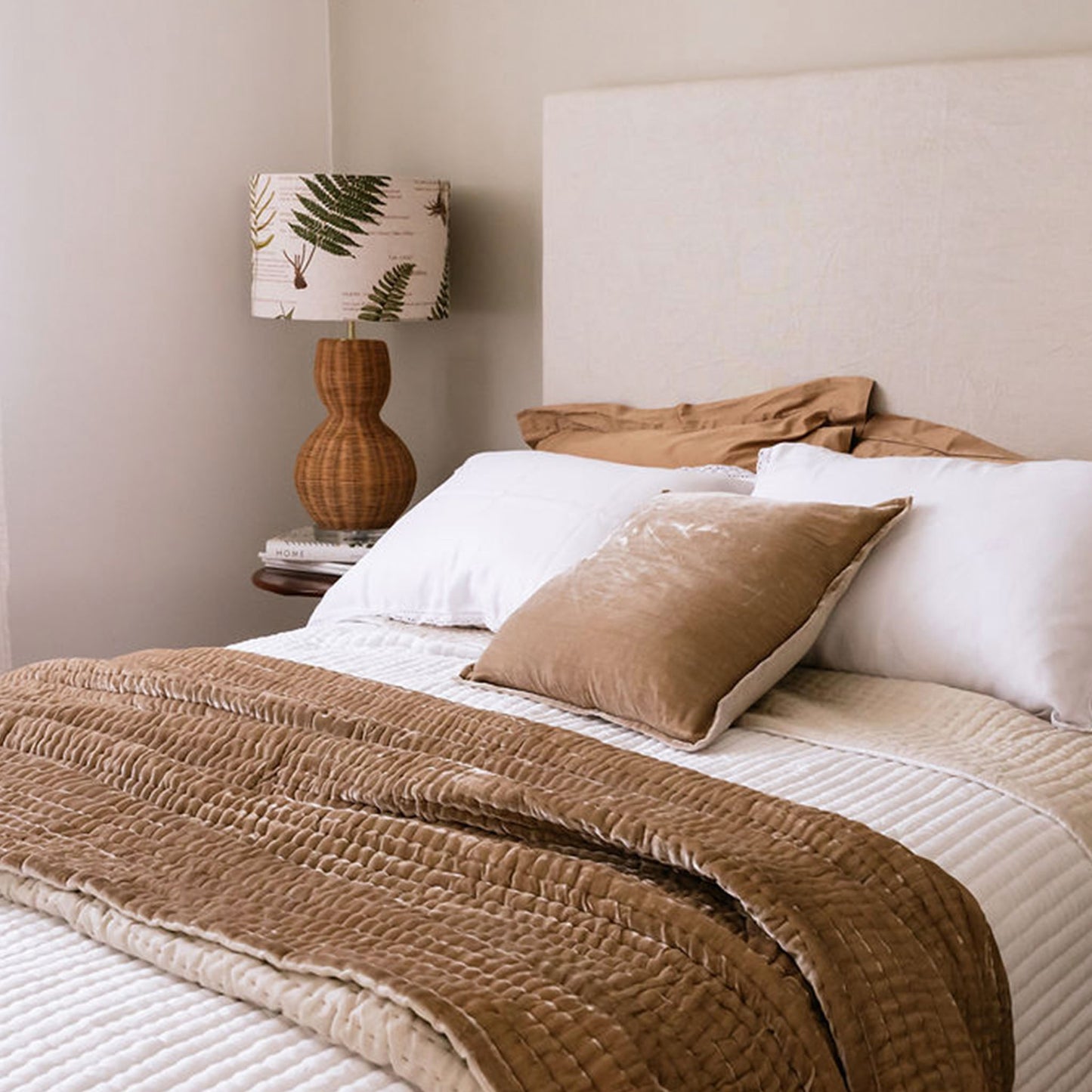 Enchant Latte Silk Velvet Comforter