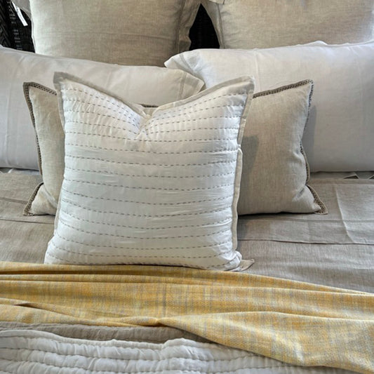 Whimsy White Silk Cushion