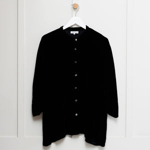 Issy Silk Velvet Shirt - Black