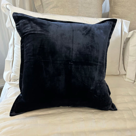 Navy Silk Velvet Cushion