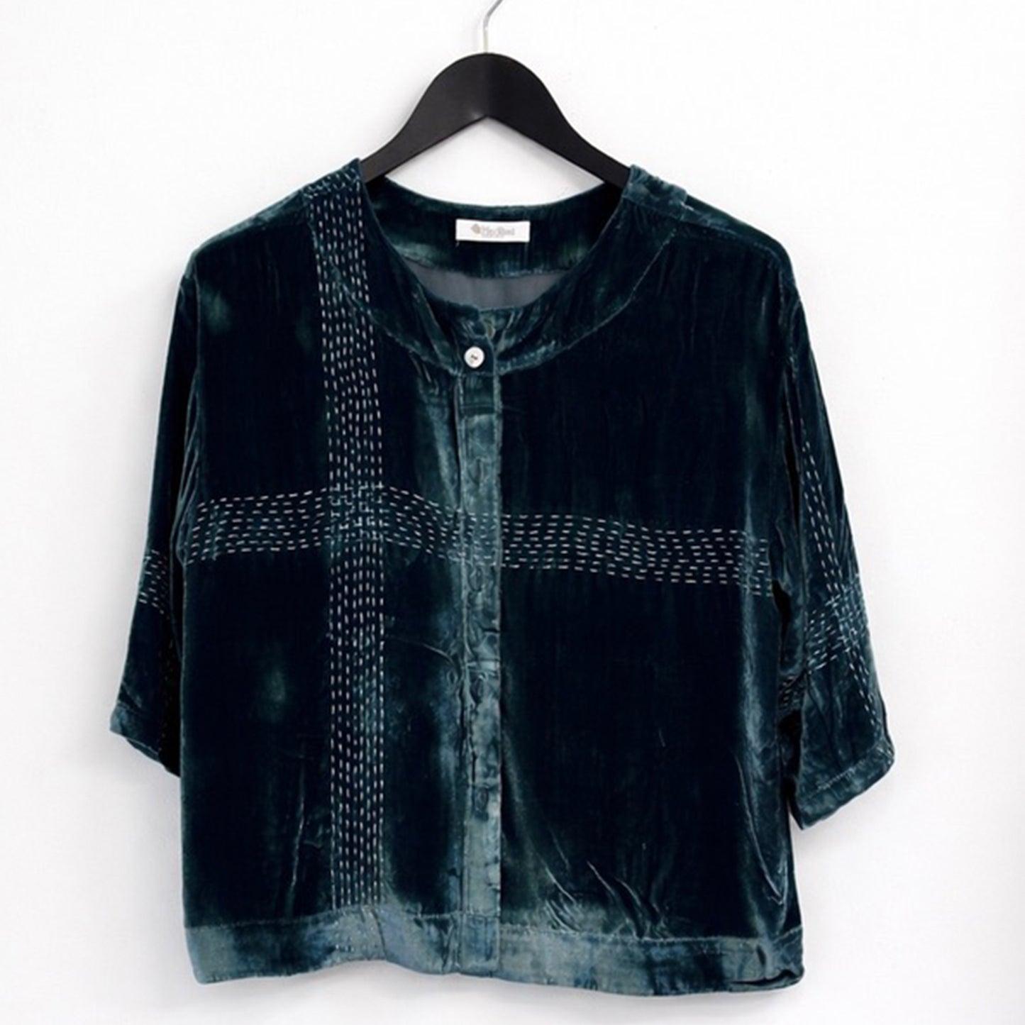 Audrey Handstitched Silk Velvet Tops