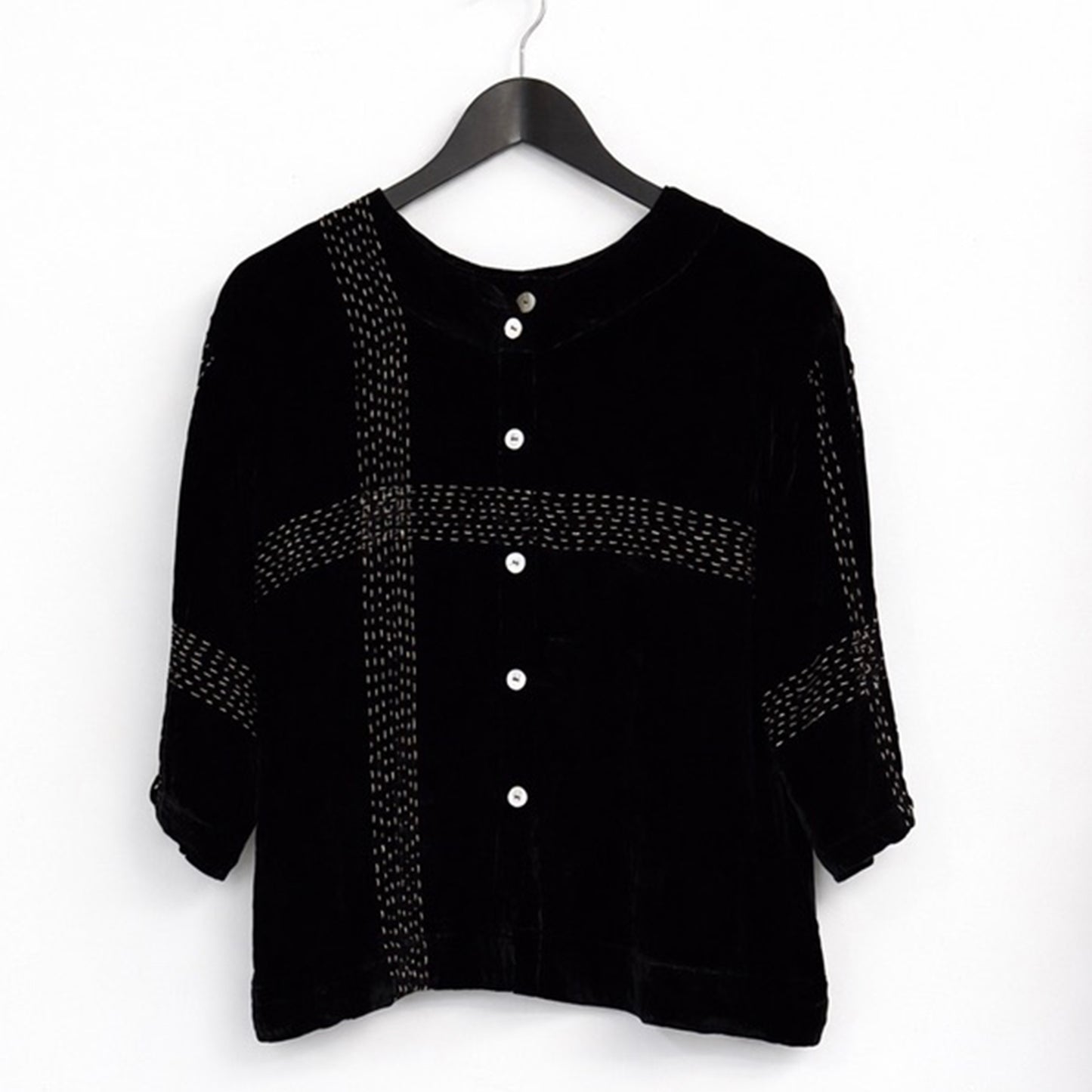 Audrey Handstitched Silk Velvet Tops