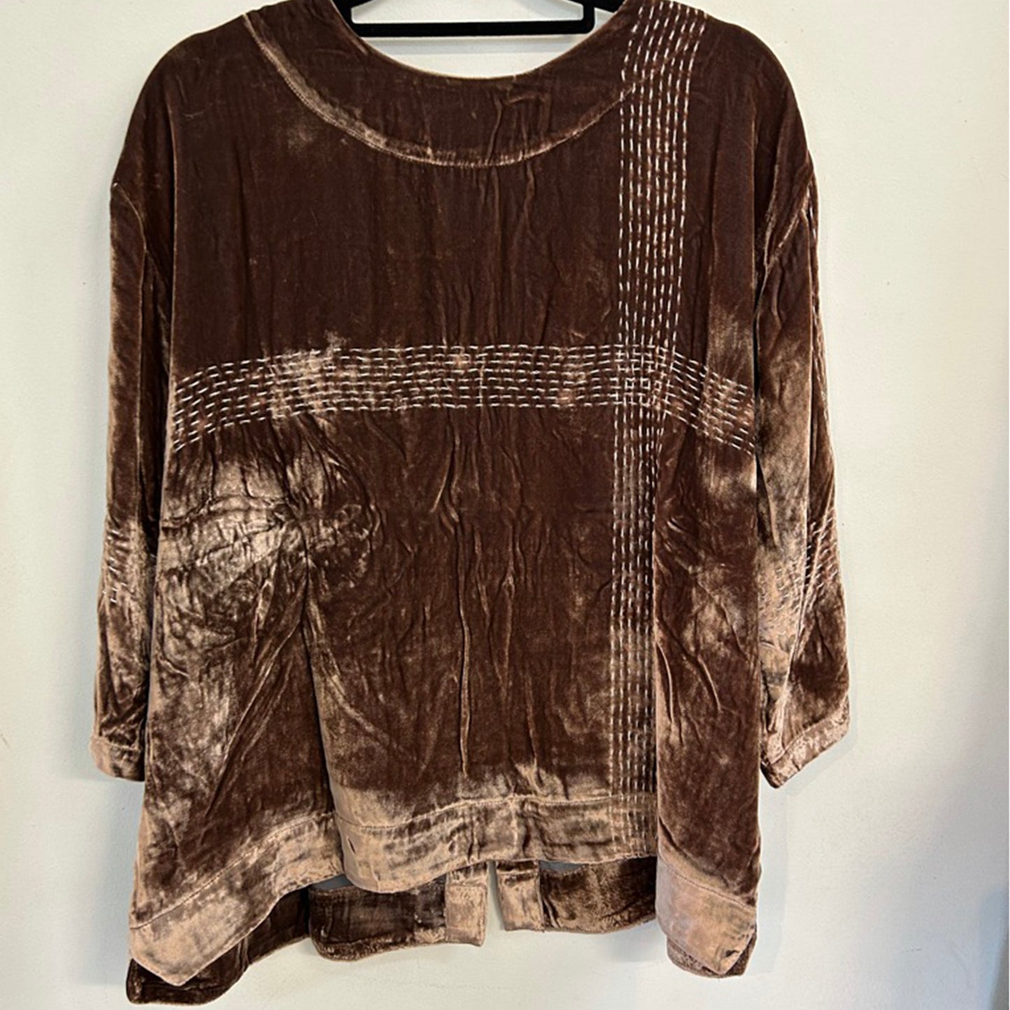 Audrey Handstitched Silk Velvet Tops