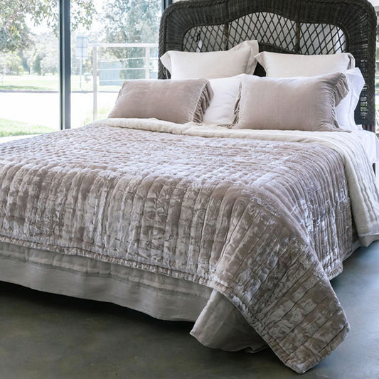 Tempt Pearl Silk Velvet Throw