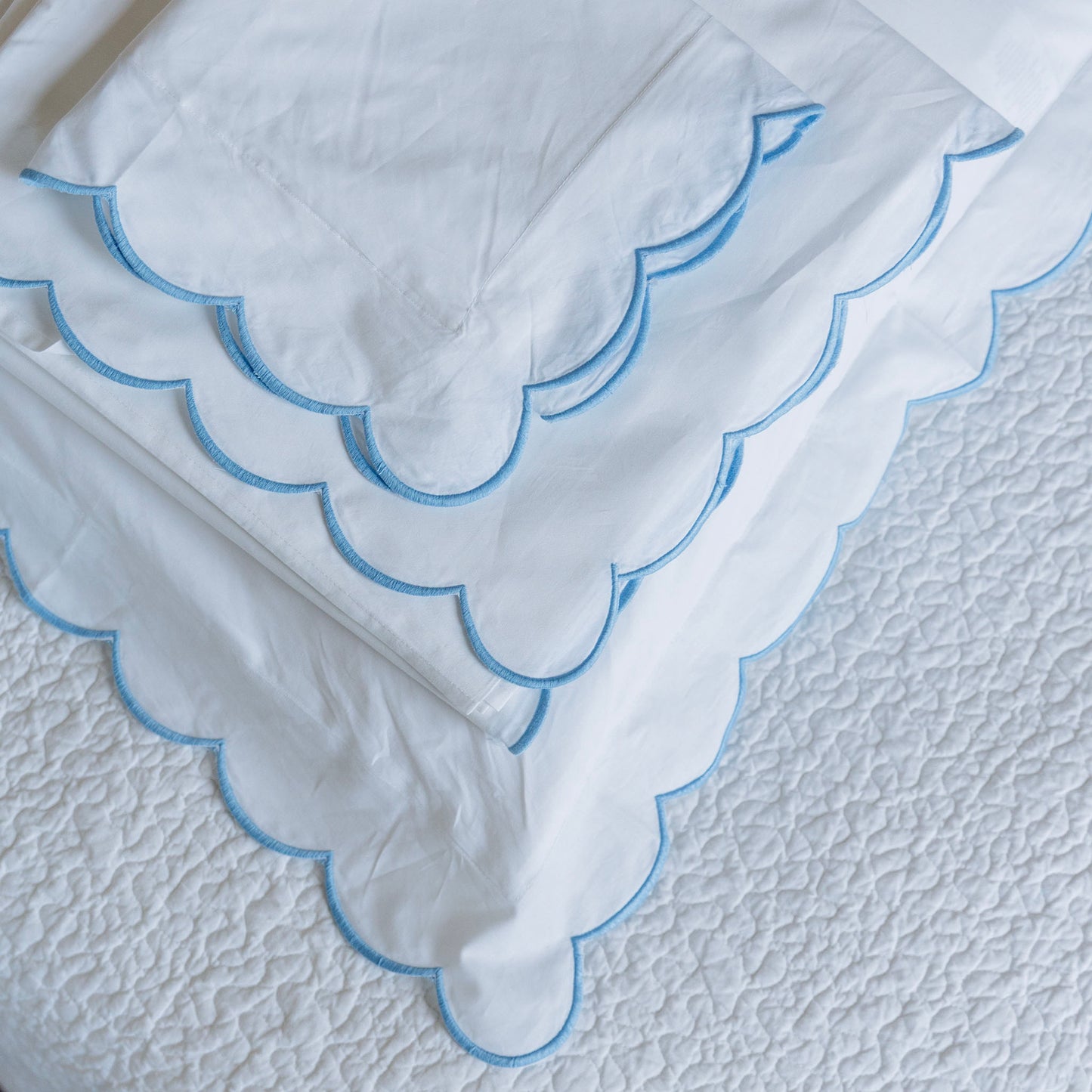 Scalloped Edge Cotton Sheet Sets