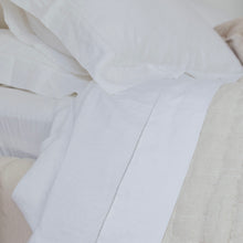 Bask Hemstitched Linen Sheet Set - White