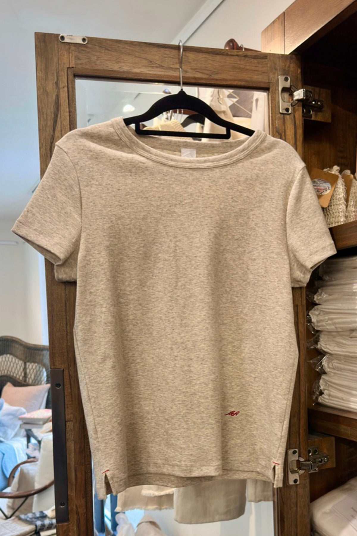 M.A. Dainty Rise Grey Marle Tee