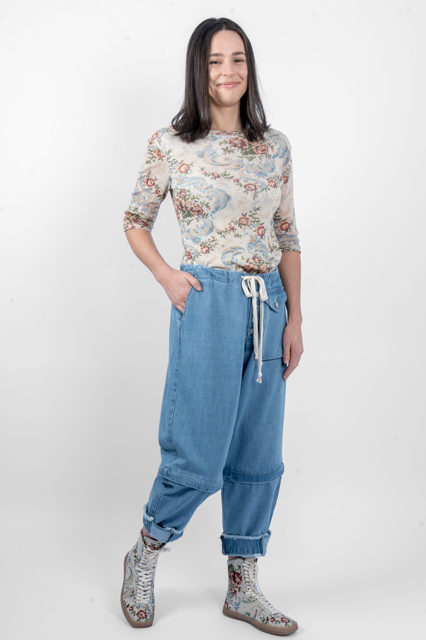 M.A. Dainty Trucker Light Wash Jeans