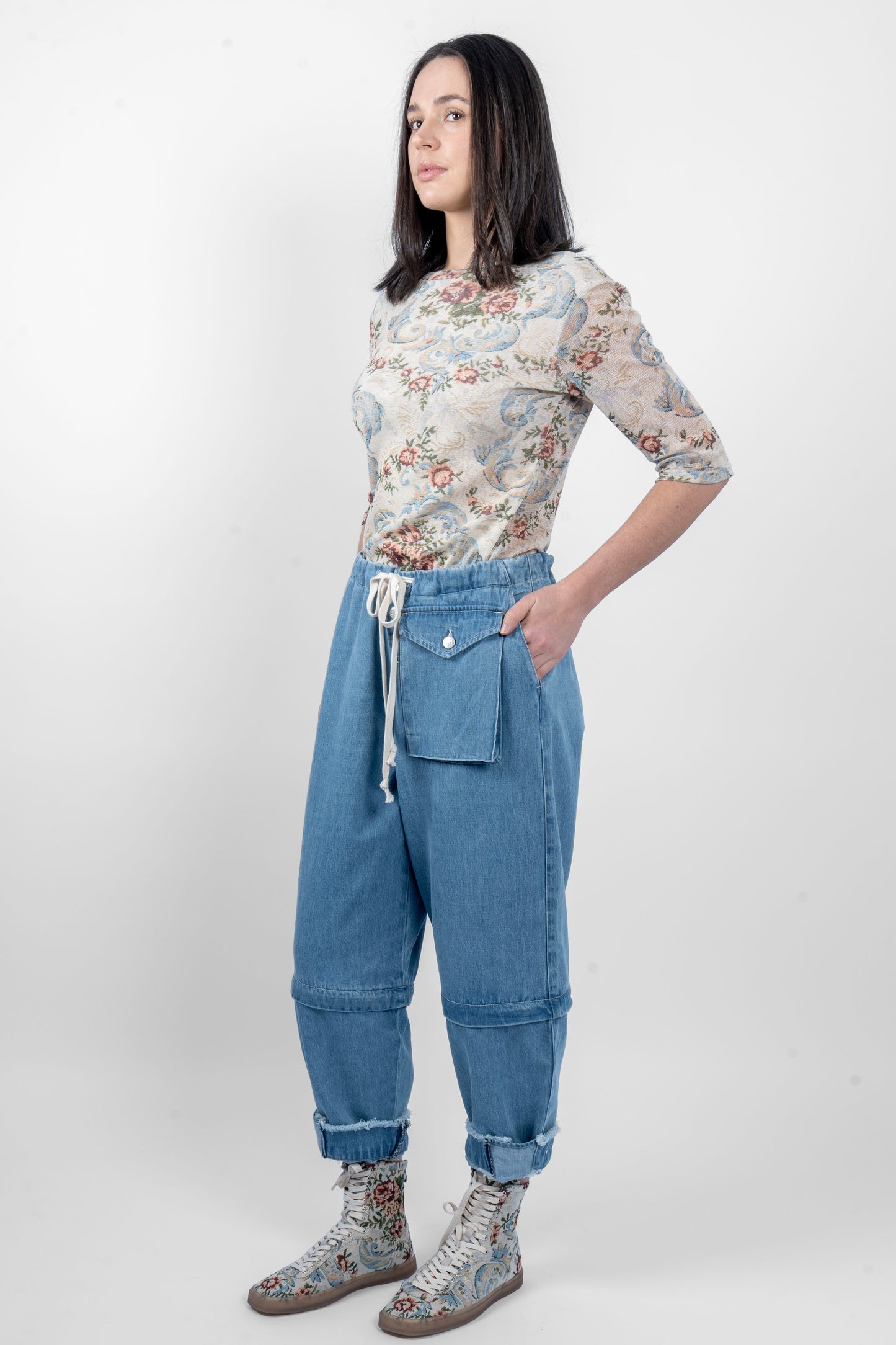 M.A. Dainty Trucker Light Wash Jeans