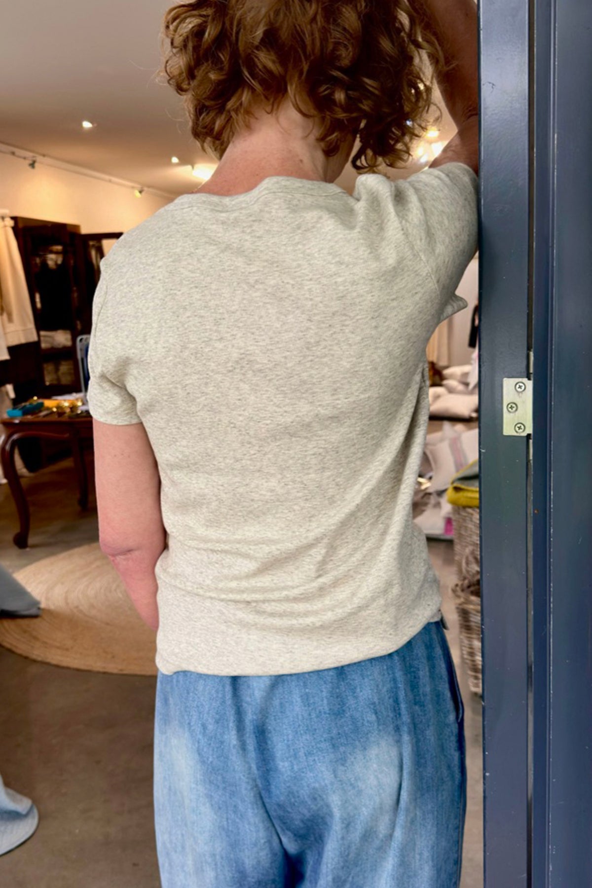 M.A. Dainty Rise Grey Marle Tee