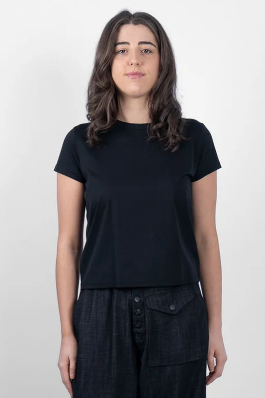 M.A. Dainty Lolly Black Cotton Tee