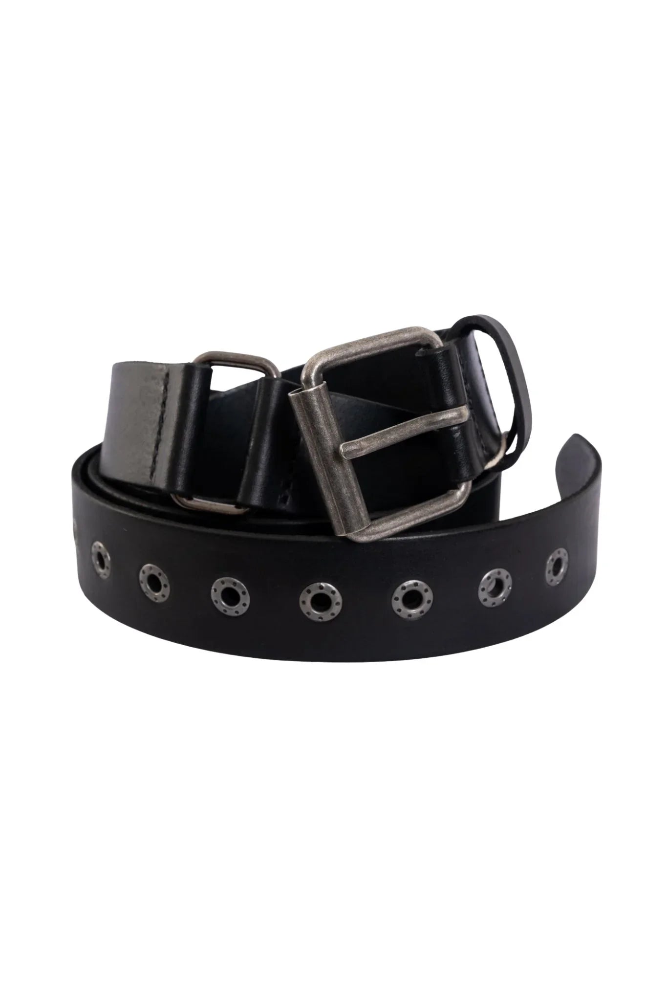 M.A. Dainty Lasso Black Leather Belt