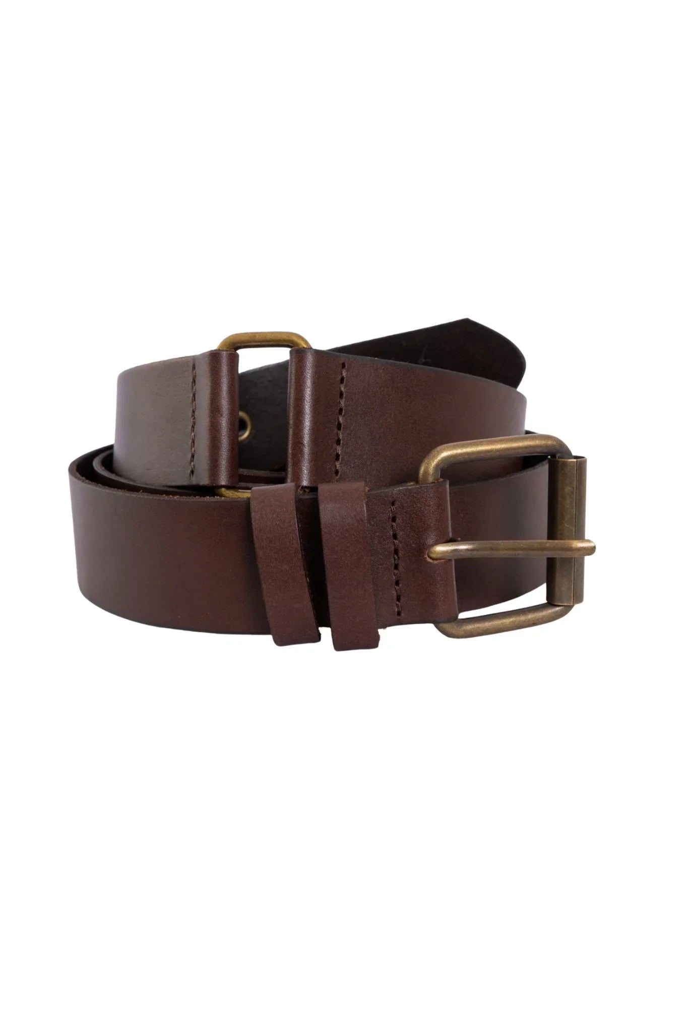 M.A. Dainty Lasso Chocolate Leather Belt