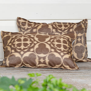 Silk Lumbar Cushion - Ikat Print