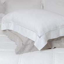 Bask King Size Hemstitched Linen Pillowcases - Natural