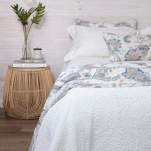 Provencal Cotton Bedcover - White