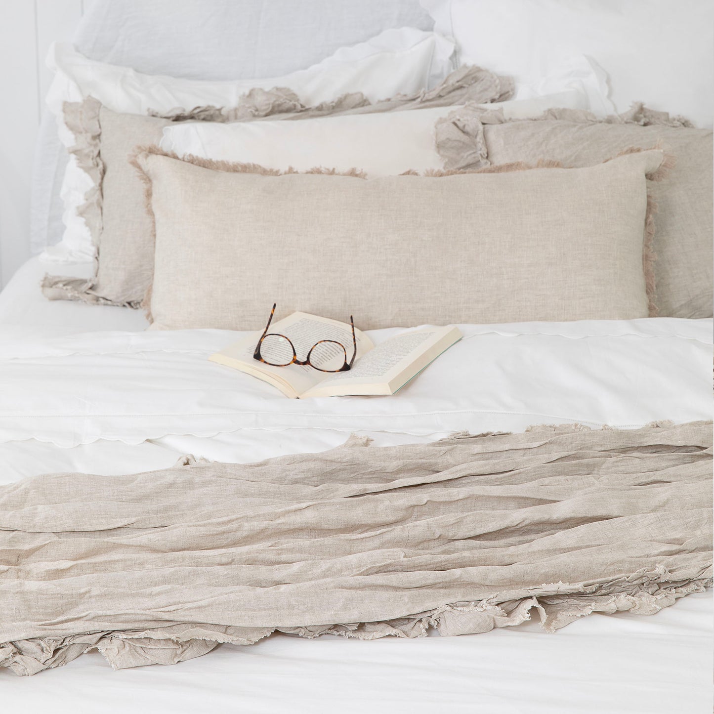 Isle Ruffled Linen Pillowcases