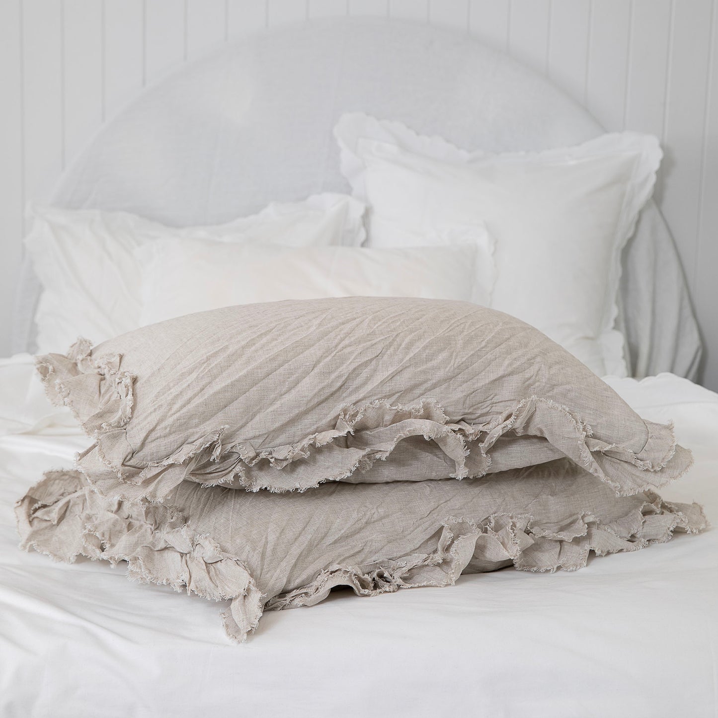 Isle Ruffled Linen Pillowcases