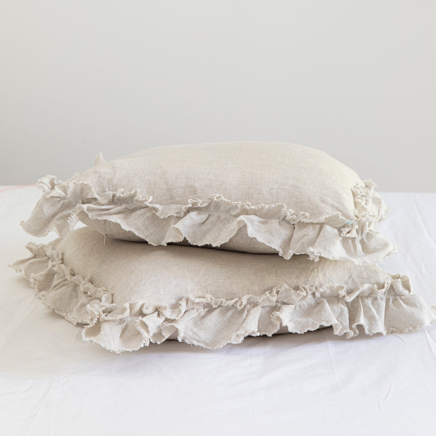 Isle Ruffled Linen Cushion Covers