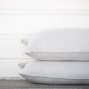 Long Linen Lumbar Cushion - Natural