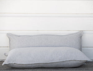 Long Linen Lumbar Cushion - Natural